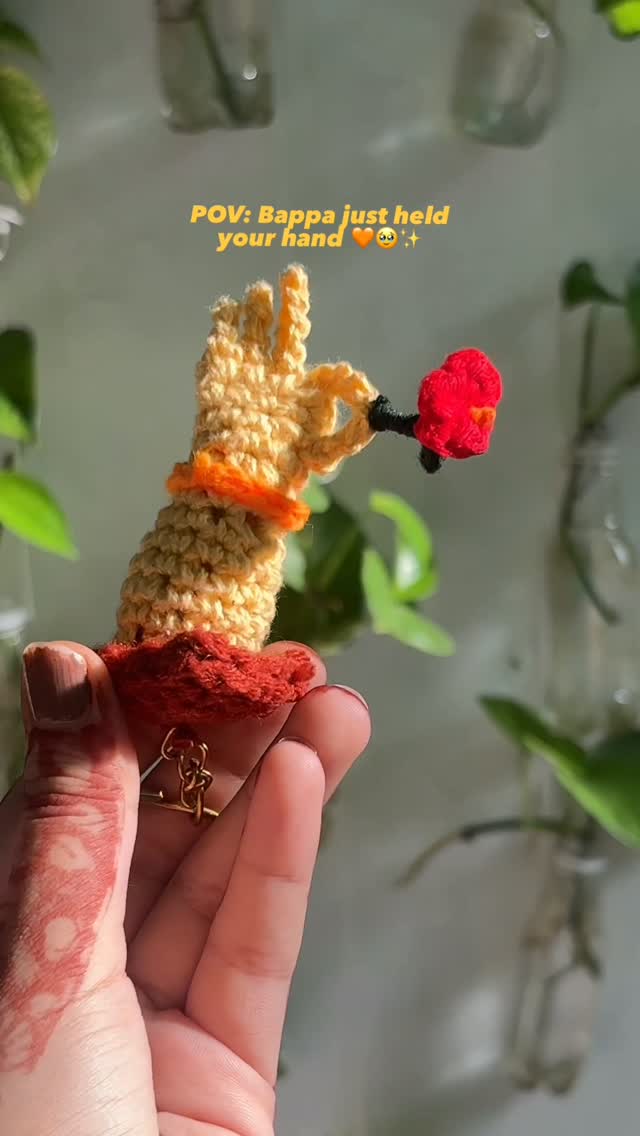 Ganpati Bappa Crochet Keychain