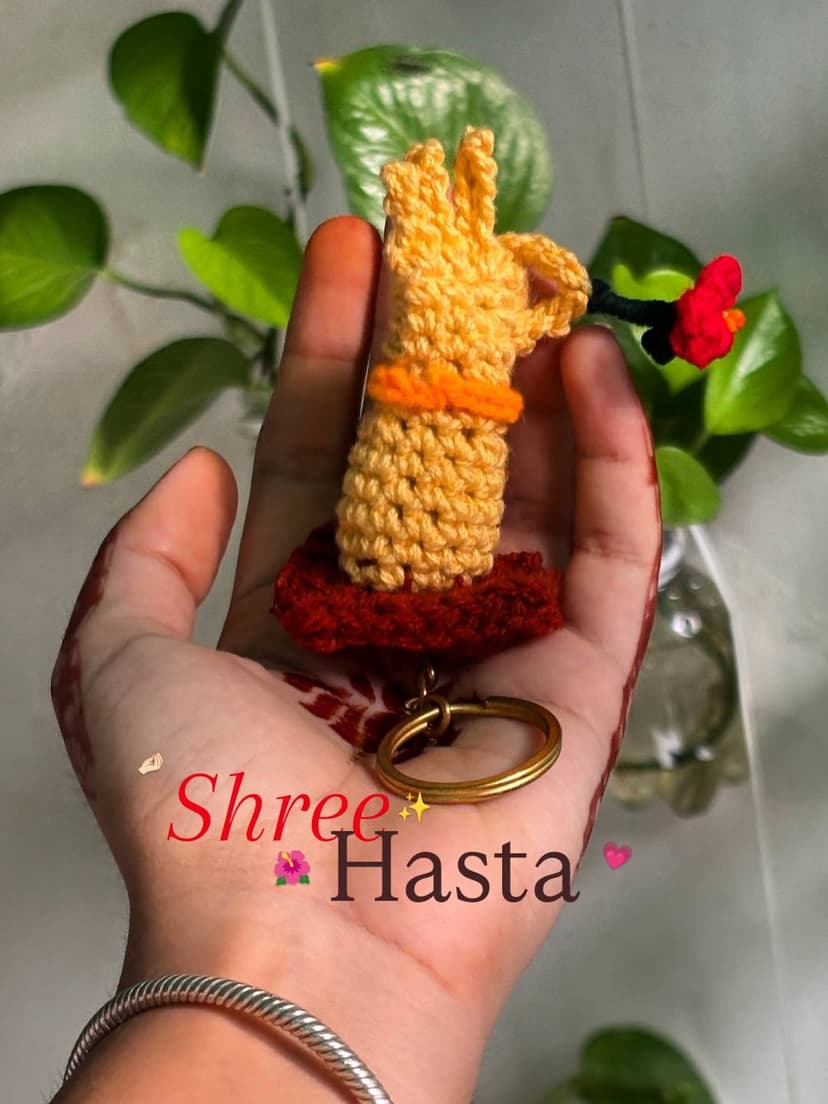 Ganpati Bappa Crochet Keychain