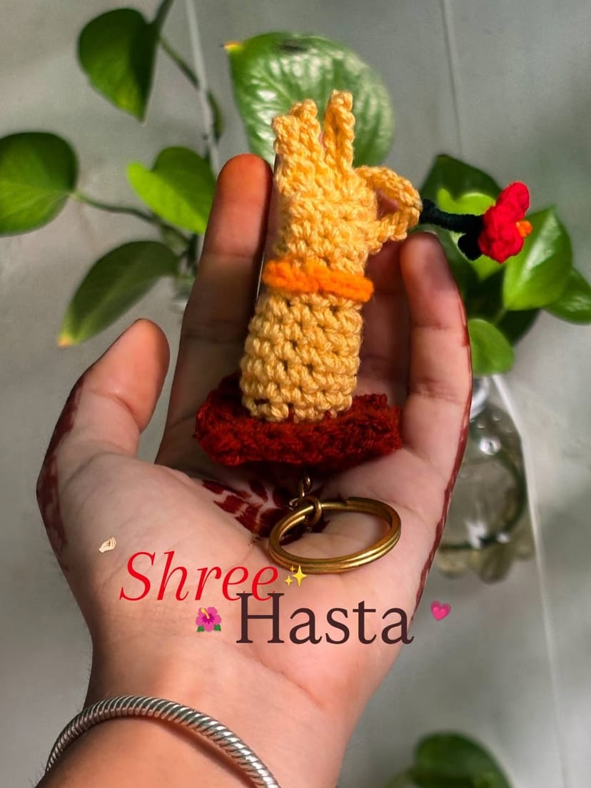 Ganpati Bappa Crochet Keychain