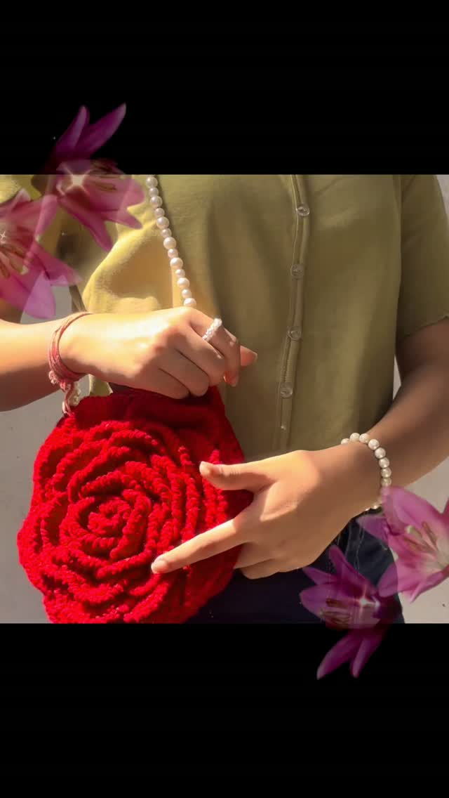 Whimsy-core Rose Crochet Bag