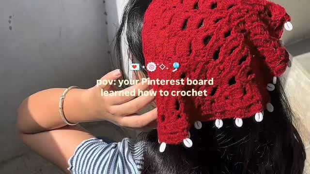 Cherry Pie Crochet Headscarf