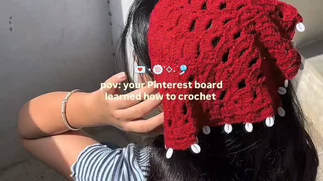 Cherry Pie Crochet Headscarf